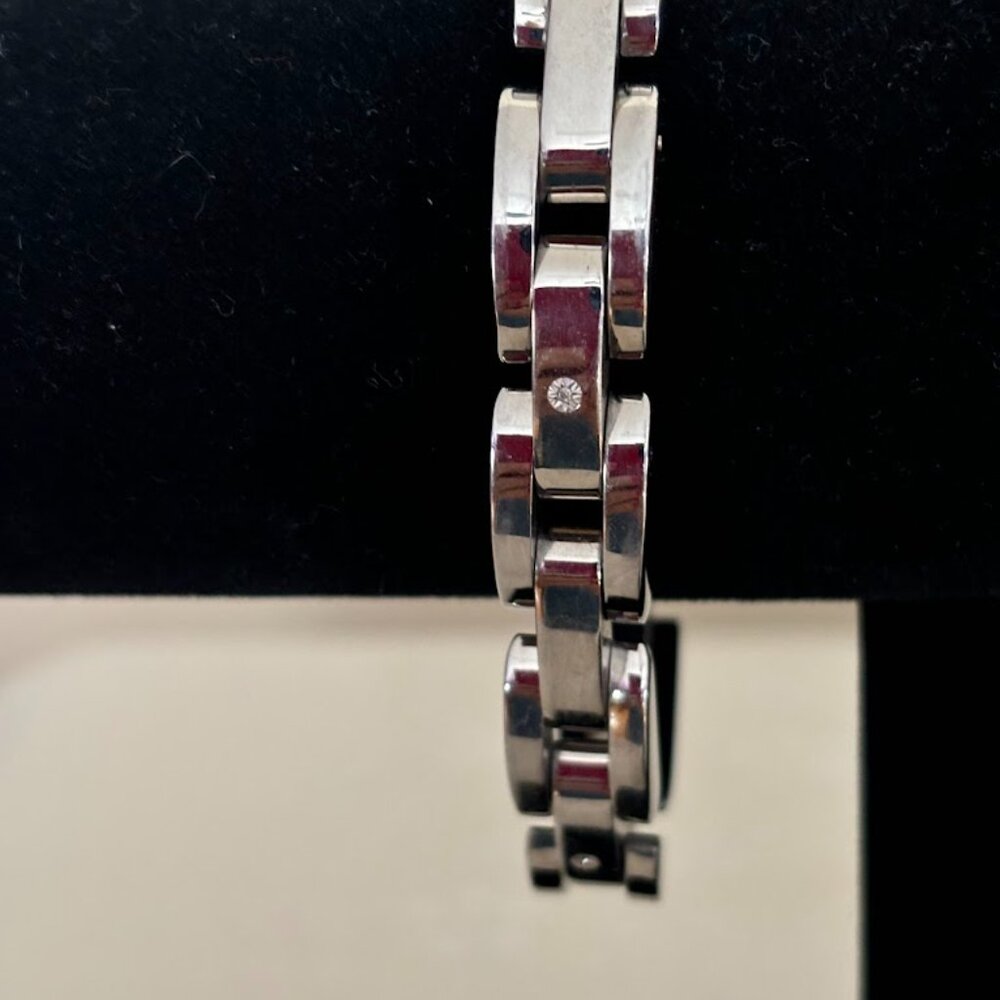 Sterling Silver (925) Bracelet (8") and Ring (9.5) with Moissanite Stones - Picture 7 of 16